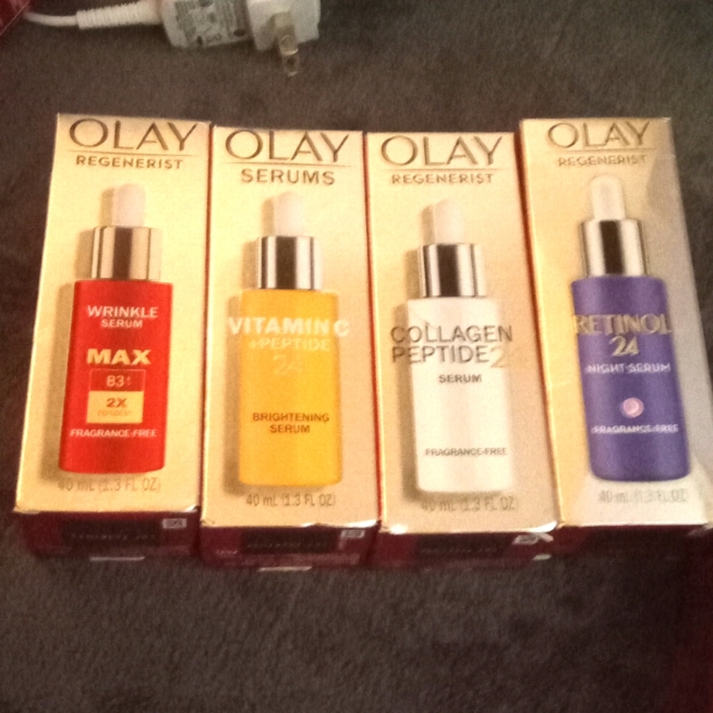 Olay products 4 boxes.